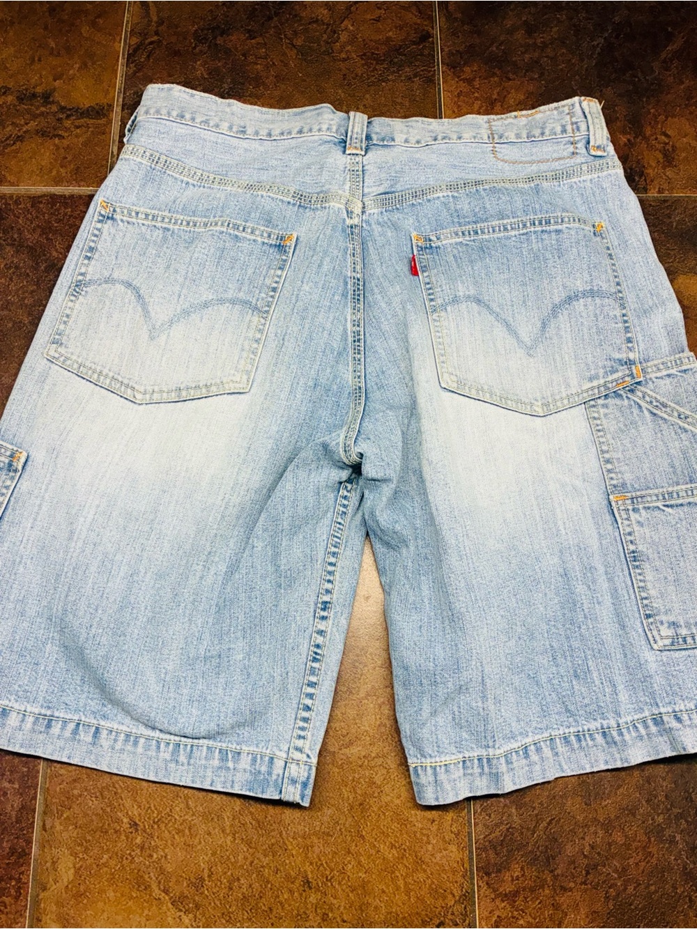 Y2K Levi's Carpenter Light Wash Denim Shorts - Men's